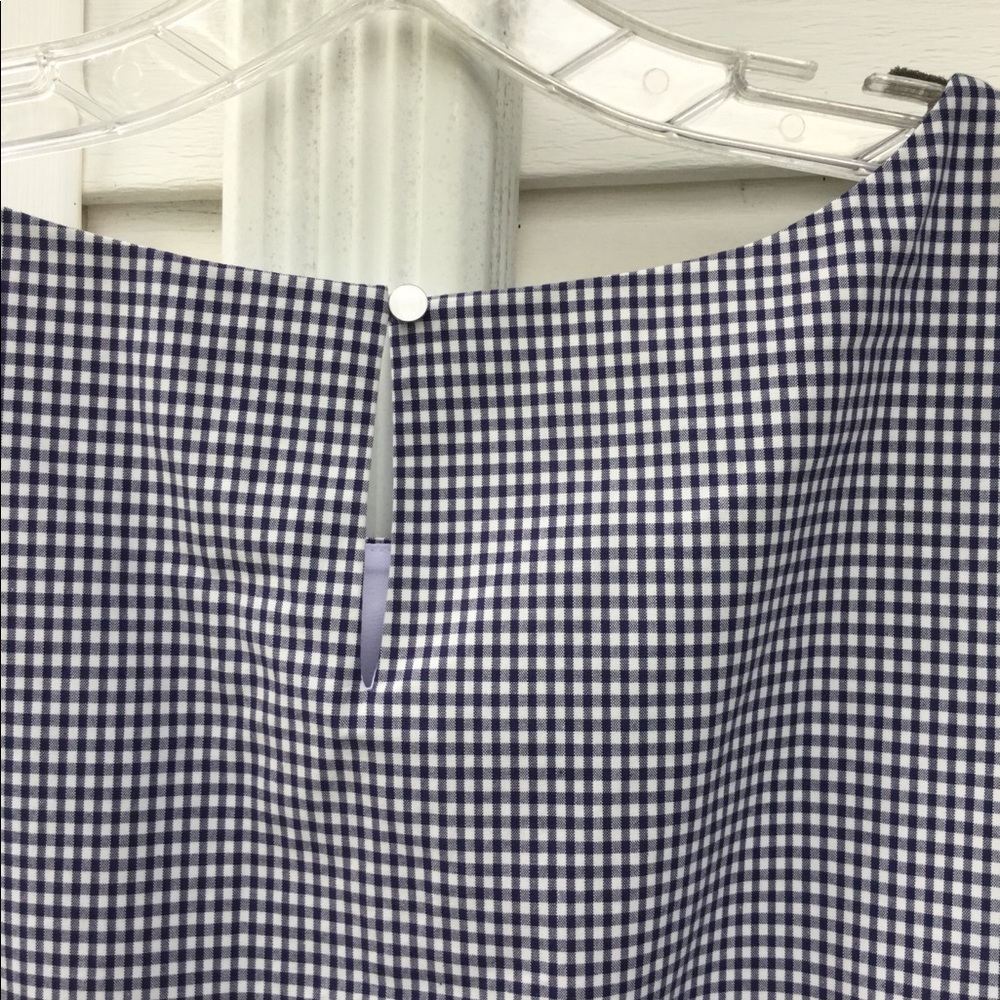 NWT Talbots Navy & White Peplum Blouse Hidden Zip - Picture 4 of 4